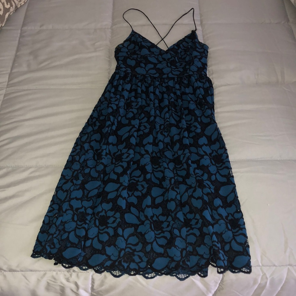 Blue Dress Size 2 criss  cross back straps